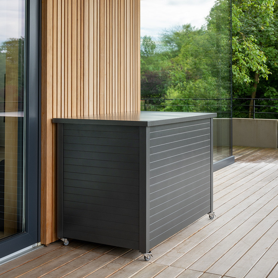 Stern Kissenbox Gilbert aus Aluminium in Anthrazit, B/T/H: 140 x 76 x 91 cm - Bild 2