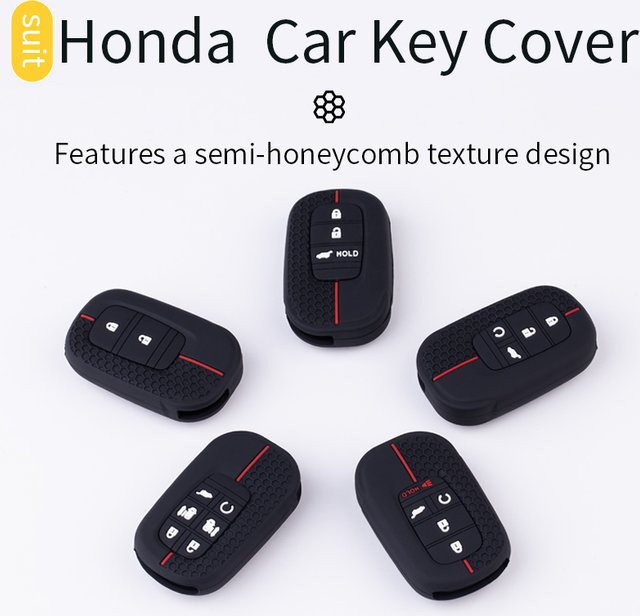 Silikon Schlüsselhülle für Honda Civic 11th Gen, ZRV, ENS1 und XRV in Schwarz - Bild 1