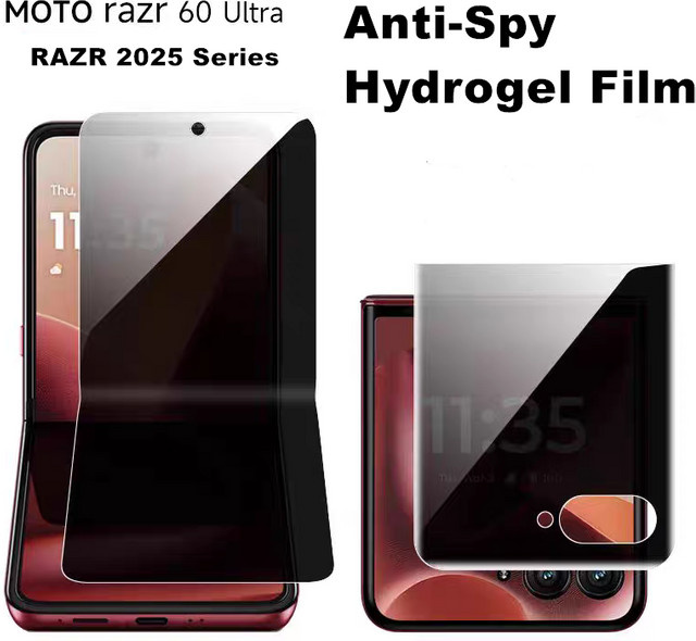 Matte Anti-Spion Displayschutzfolie für Motorola Moto Razr 60 Ultra und Razr 60 Plus - Bild 1