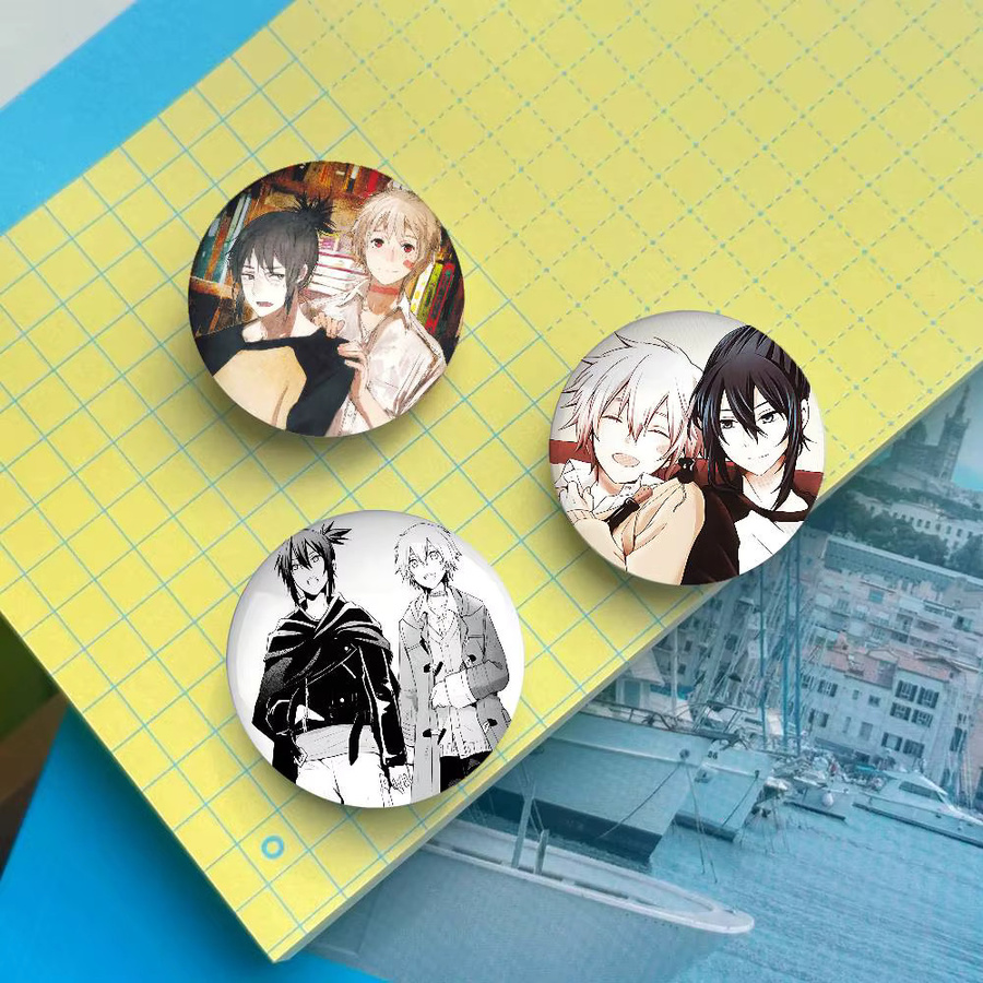 Anime NO.6 Anstecker, Metall, Rund, Unisex - Bild 3