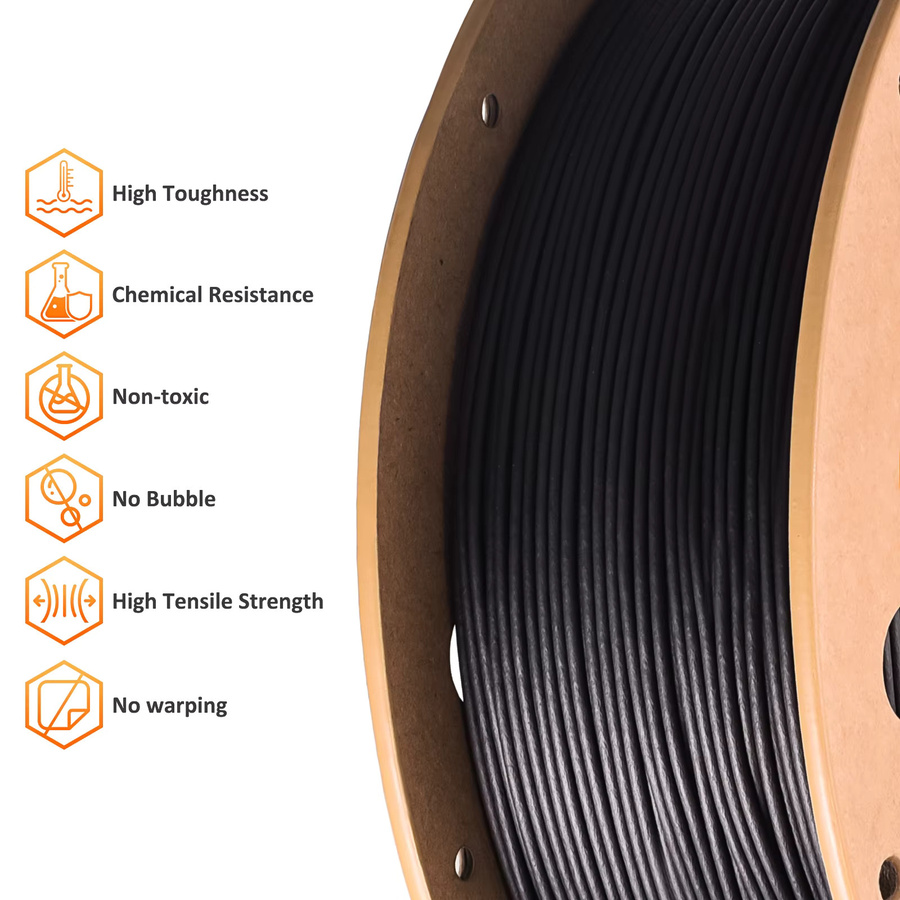 Eryone PP-Kohlefaser Filament Schwarz für FDM 3D-Druck, 0,9 kg - Bild 4