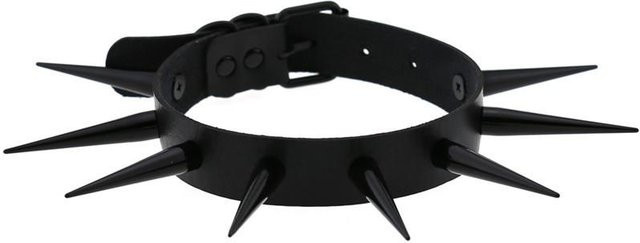 YIRAN Choker Halskette, Leder, Schwarz, Unisex - Bild 1