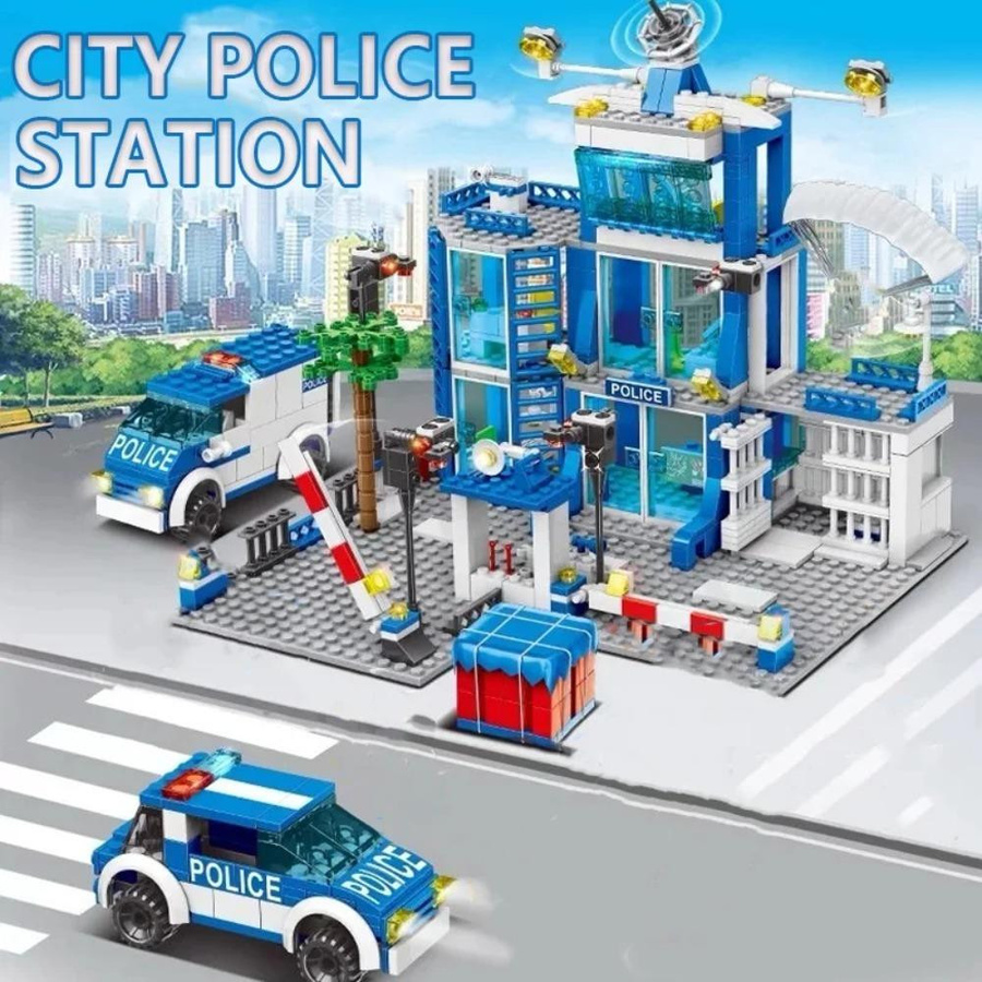 Bohui Toys Stadtgebiet Polizei Weltraumanlage Bausteine 666-teiliges Set - Bild 2