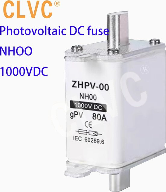 CLVC Hochspannungs-Gleichstromsicherung ZHPV-00 NH00 DC1000V aus Keramik in Weiß für Solar-PV-Anlagen - Bild 1