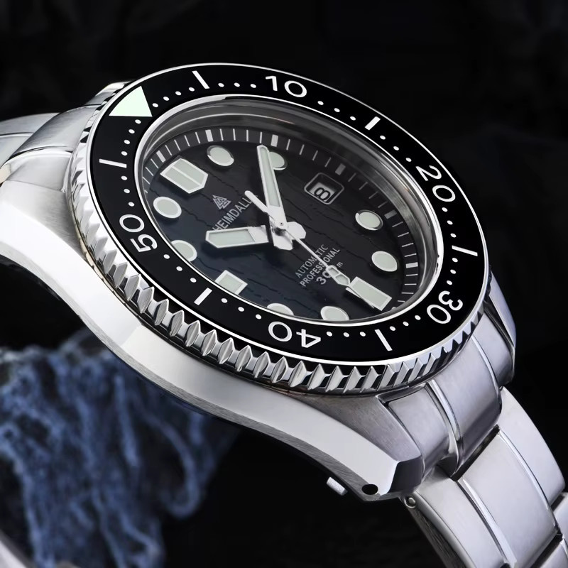 Heimdallr Taucheruhr, Automatik, Edelstahl, 30 ATM, Saphirglas, Herren - Bild 3