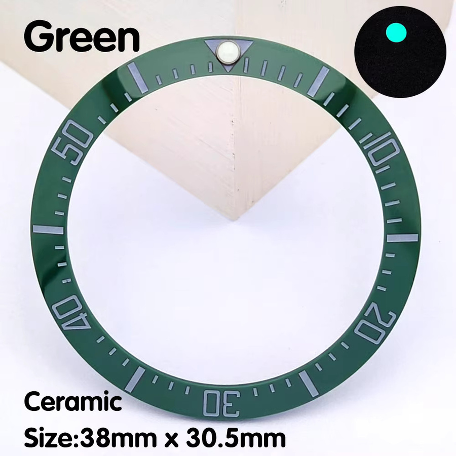 OUMASHI Uhrenring Lünette, Keramik, 38 mm, Schwarz, Herren - Bild 1