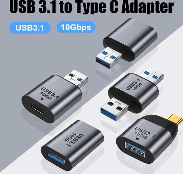 MOSHOU USB C auf USB 3.1 Adapter mit 10 Gbit/s für USB A auf USB C Konvertierung - Bild 1