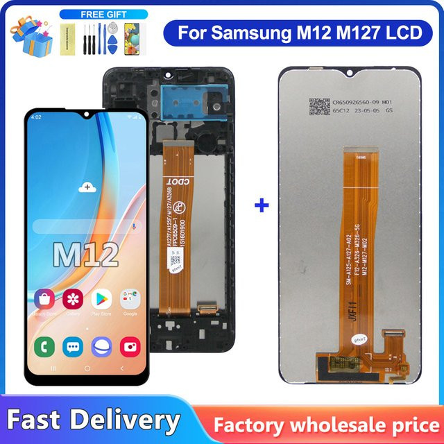 Samsung M12 LCD Display Touchscreen Digitalisierer in Schwarz für SM-M127FN/ds SM-M127F/ds SM-M127G/ds mit 6,5 Zoll - Bild 1