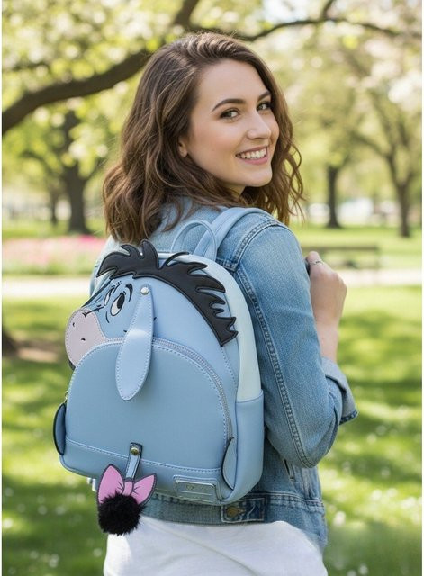 Disney Stitch Donkey Eeyore Cartoon Rucksack, Mini Rucksack, PU-Leder - Bild 1