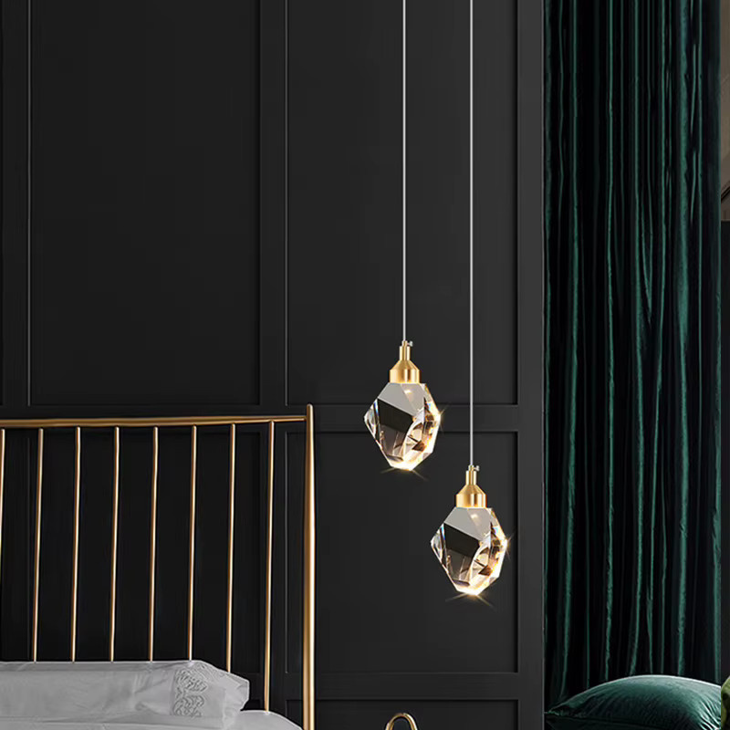 IRALAN Nordic Kristall Deckenleuchte Modern LED Kronleuchter in Gold/Messing mit warmweißem Licht für Wohnzimmer, Treppenhaus und Flur - Bild 3