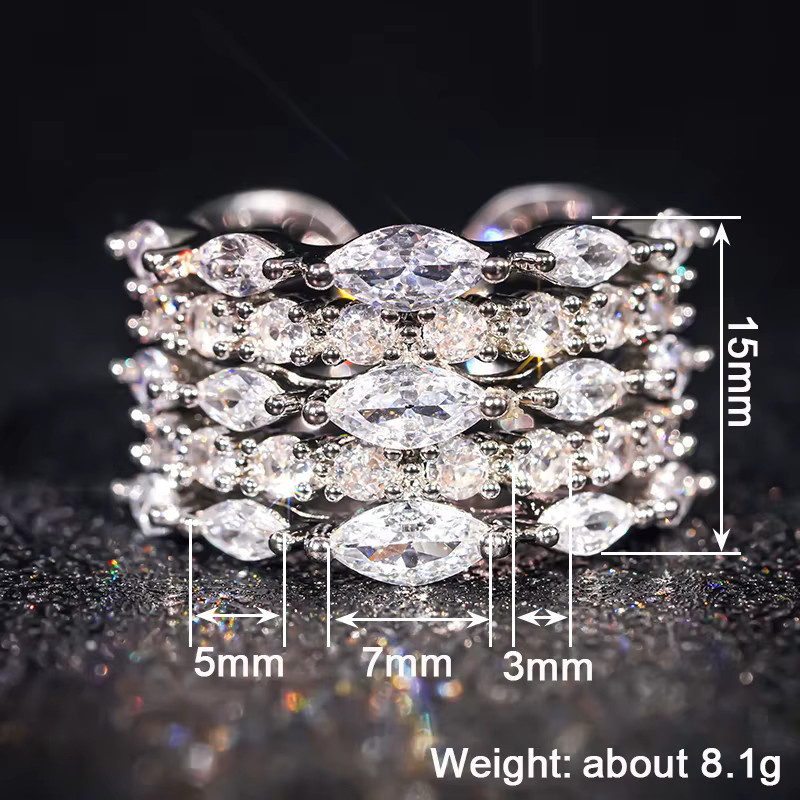 Huitan Ring, Silber, Zirkonia, Damen - Bild 3