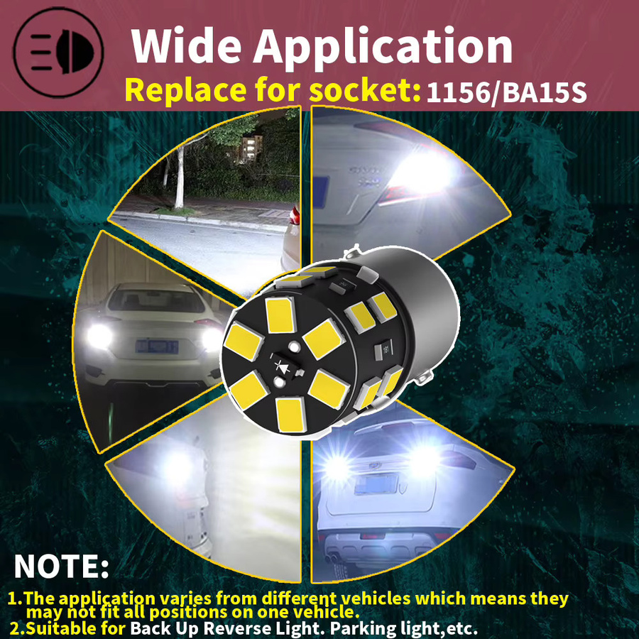 Neallor 2er Set P21W LED Rückfahrlicht mit Canbus für Seat Ibiza, Leon, Arona, Altea und Alhambra (Sockel BA15S) - Bild 5