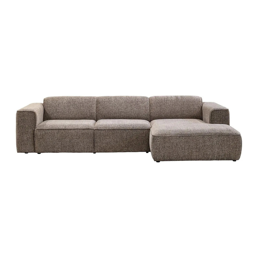 Vente-unique Sofa Tejami in Taupe und Beige, L-Form, Stoff, Breite: 322 cm - Bild 2