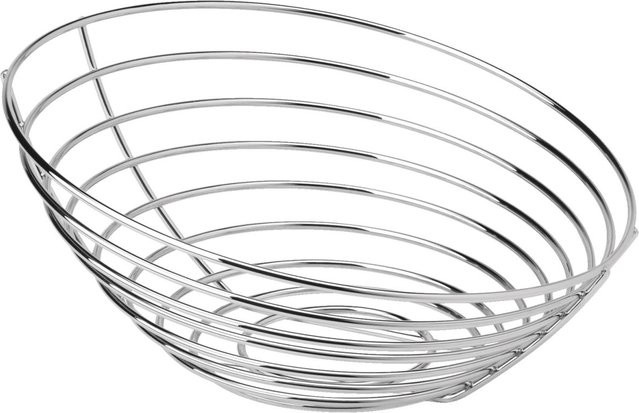 VEGA Cestino Obst- und Brotkorb aus Edelstahl in Silber, Durchmesser: 20 cm, Höhe: 9,3 cm - Bild 1