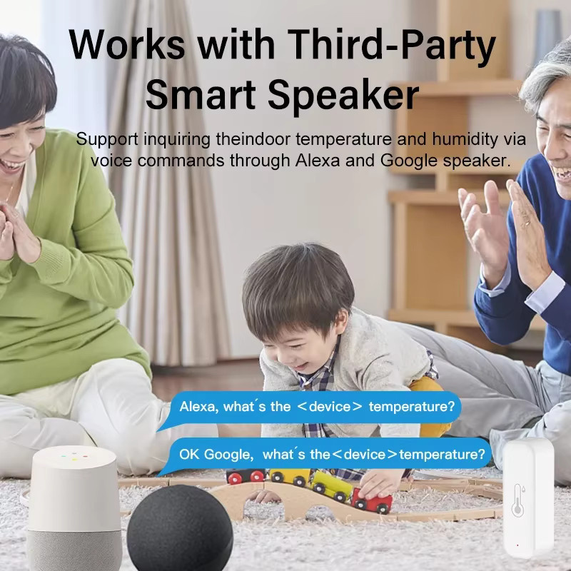 Tuya Smart Home Temperatur und Luftfeuchtigkeit Messgerät WiFi Zigbee Thermometer Hygrometer mit App-Steuerung und Fernalarm in Weiß - Bild 3