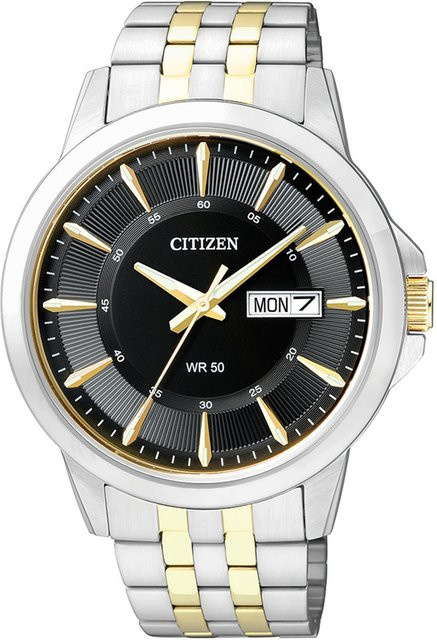 Citizen Armbanduhr, Quarz, Edelstahl, Gold, 41 mm, Herren - Bild 1