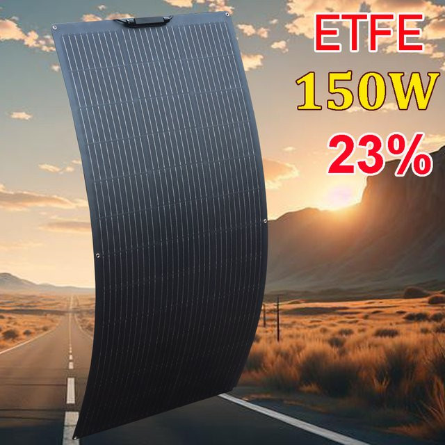 Flexibles xinpuguang Solarpanel 12V mit ETFE PET Technologie für Camper und RV, schwarzes Photovoltaikpanel als Batterieladegerät - Bild 1