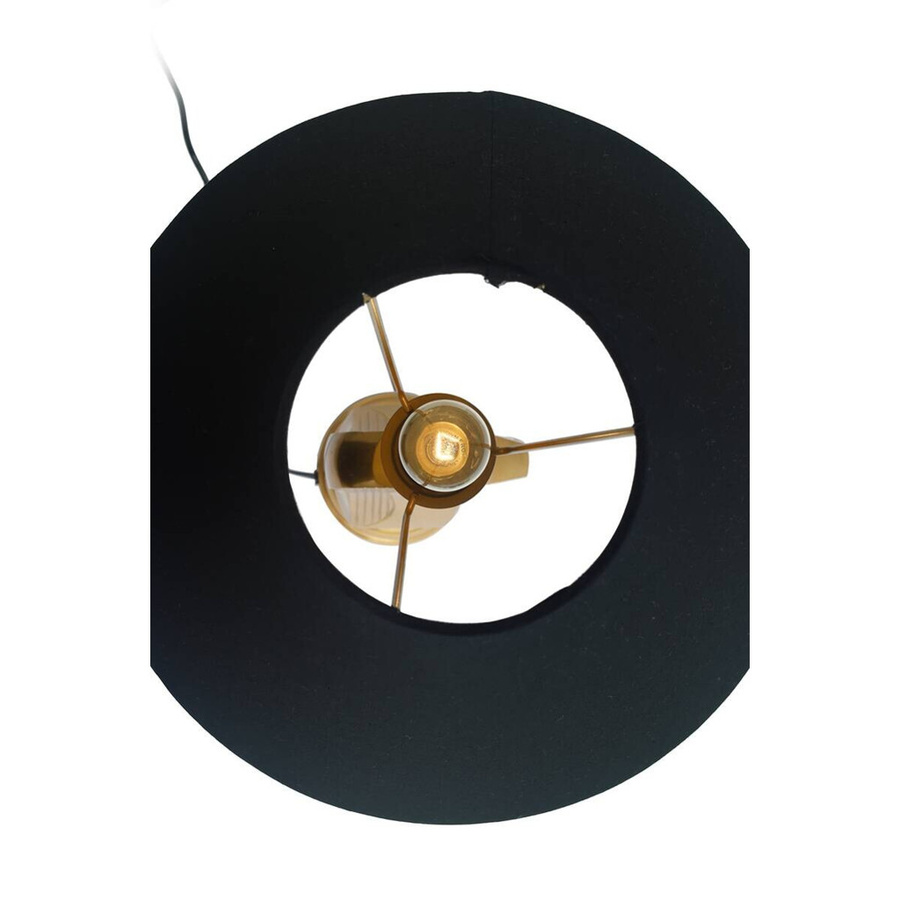Kayoom Tischleuchte in Schwarz und Messing aus Aluminium und Baumwolle mit E27 Fassung, B/H/T: 14 x 62 x 40 cm - Bild 3