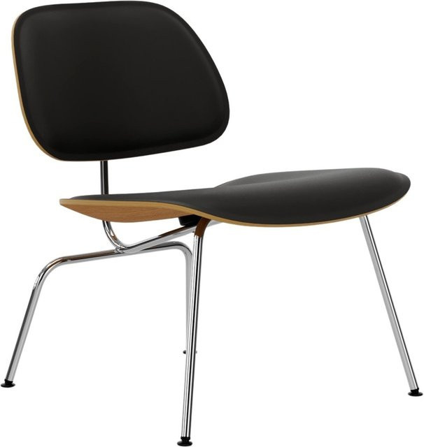 Vitra Plywood Group LCM Stuhl aus Esche und braunem Leder mit Stahlrohren - Bild 1