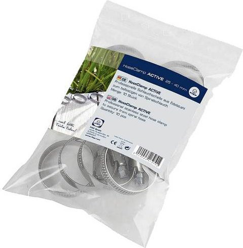 FIAP 2533 Clip Active Schlauchschelle aus Edelstahl in Silber, 10er Pack, Durchmesser: 25-40 mm - Bild 1