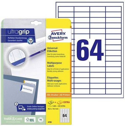Avery Zweckform 4785 Universal-Etiketten in Weiß - Bild 1