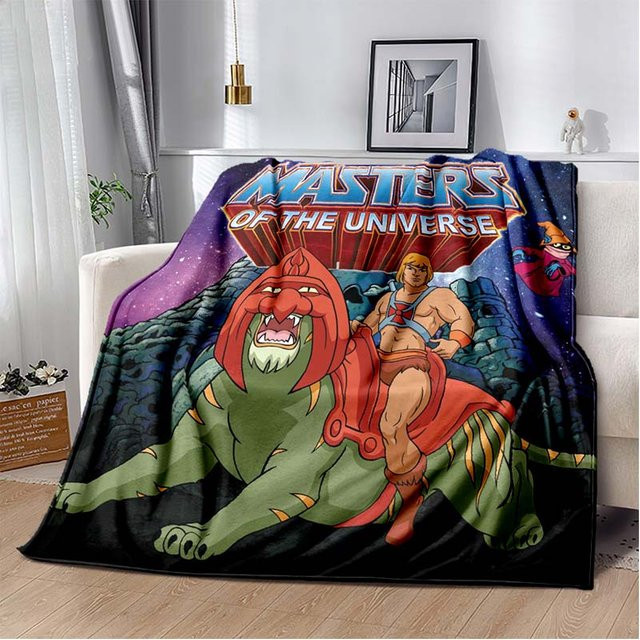 He-Man und die Meister des Universums Flanell-Überwurfdecke von Magic Zhu, weiche Decke für Couch und Bett, Mehrfarbig, B: 130 cm, T: 150 cm - Bild 1