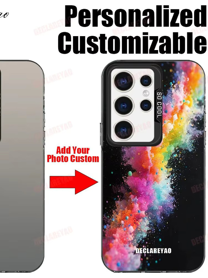 Personalisierte DIY Handyhülle für Samsung Galaxy Note 20 5G S20 FE S21 S22 S23 S24 S25 Ultra in Blau und Mehrfarbig - Bild 3