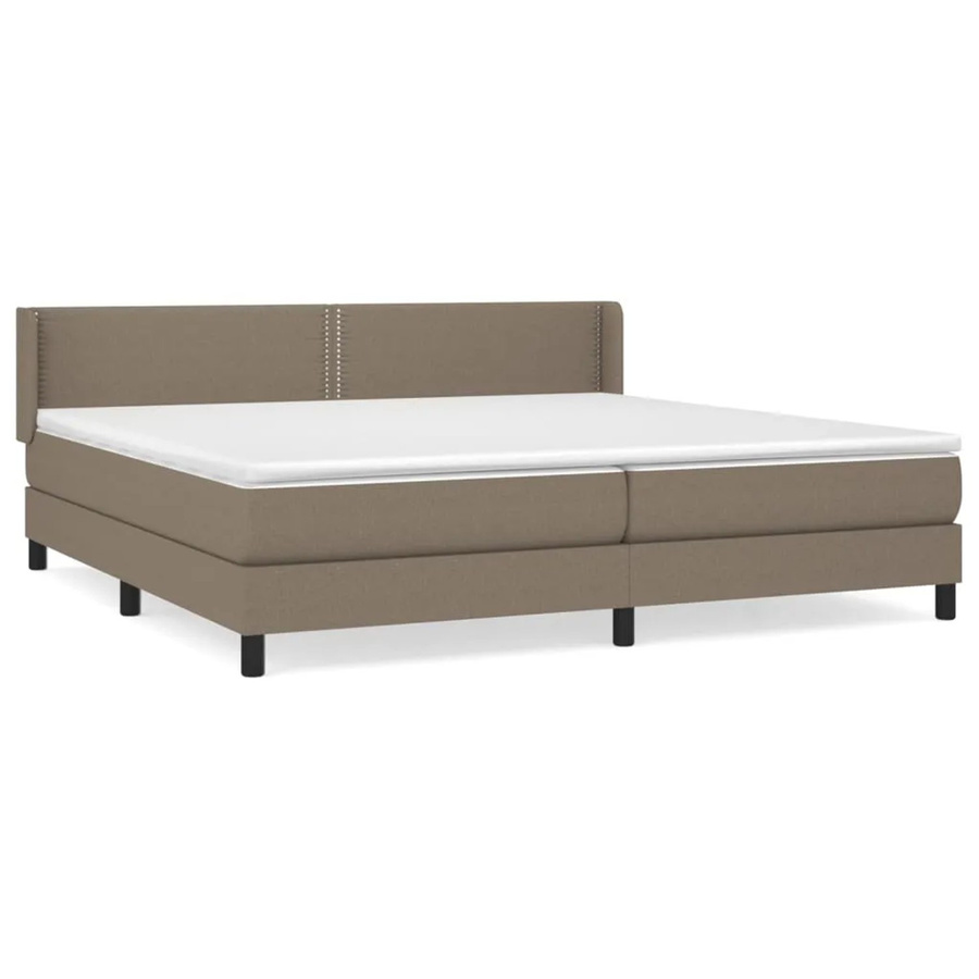 vidaXL Boxspringbett mit Matratze Hybrid-Design in Taupe und Beige, B/T/H: 203 x 203 x 78 cm - Bild 2