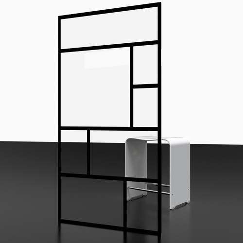 Schulte Alexa Style 2.0 Walk-In Duschwand Ecke Schwarz B: 100 cm, H: 200 cm - Bild 4