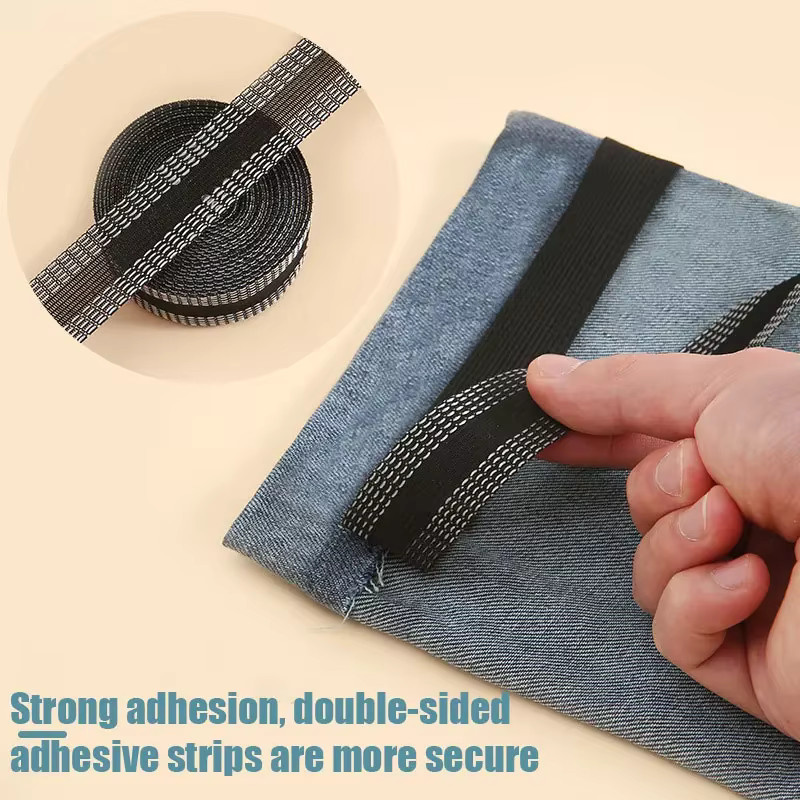 Selbstklebendes Klebeband für Hosensaum und Bekleidung in Blau, doppelseitig zum Bügeln für DIY und Näharbeiten - Bild 2