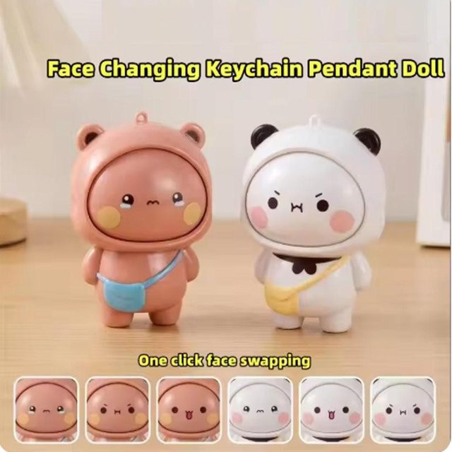 Anhänger Panda Bubu und Dudu, Farbwechselnd, Unisex - Bild 1
