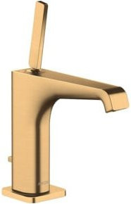 Hansgrohe Axor Citterio E Waschtisch-Einhebelmischer in Brushed Brass mit Pin-Griff und Pop-up-Abfluss - Bild 1