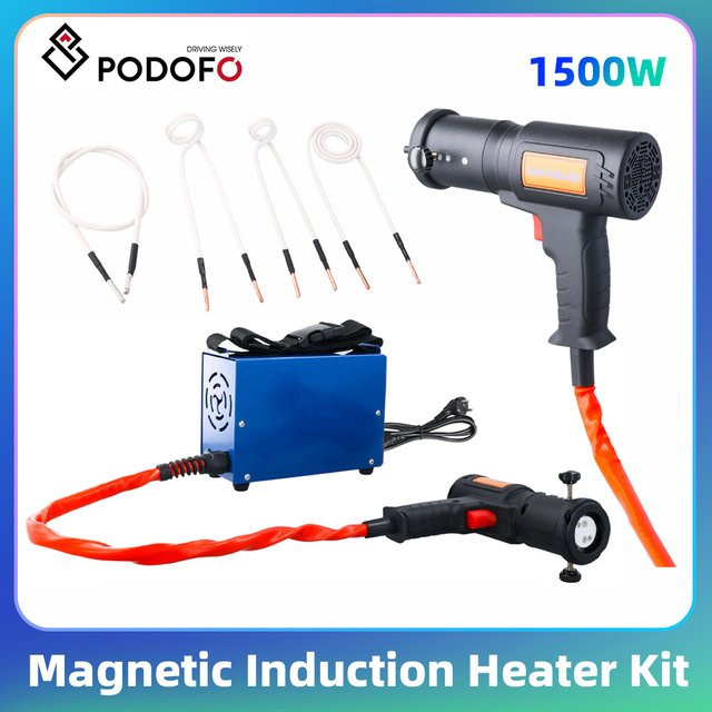 Podofo Handgehaltener Magnetischer Induktionsheizer 1500W Tragbares Set zum Erhitzen von Rostigen und Korrosiven Schrauben - Bild 1