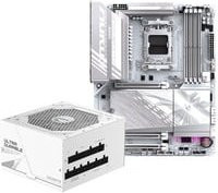 GIGABYTE PC-Aufrüstkit B850 A ELITE WF7 ICE in Weiß mit Wi-Fi, Bluetooth und Ethernet/LAN sowie GP-UD750GM PG5 ICE Netzteil - Bild 1