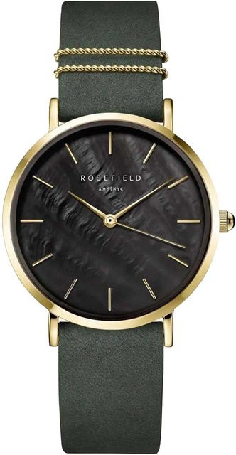 Rosefield Armbanduhr West Village, Quarz, Leder, Grün, 33 mm, Damen - Bild 1