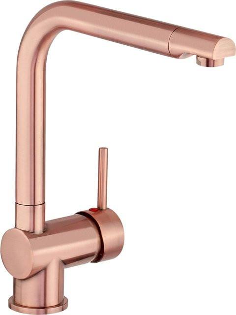 baliv Küchenarmatur KI-1071 mit Schwenkauslauf in Kupferoptik und Gold-Finish aus Messing - Bild 1