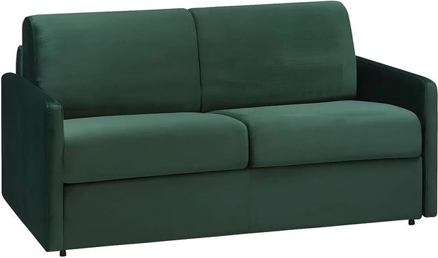 Vente-unique Schlafsofa Calife in Tannengrün mit Samtbezug und 170 cm Breite - Bild 1