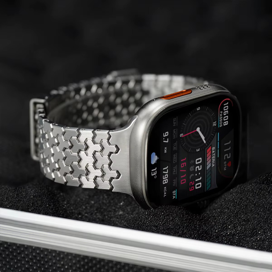 FancyWrist Uhrenarmband Magnetarmband, Edelstahl, Silber, Herren - Bild 2