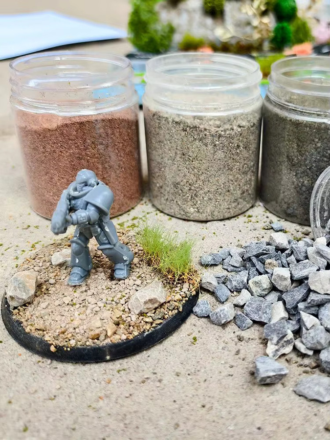 TERAYSUN Eisenbahnsteine Kies, 140 ml, Natur, HO N Maßstab, Modellbau Materialien - Bild 4