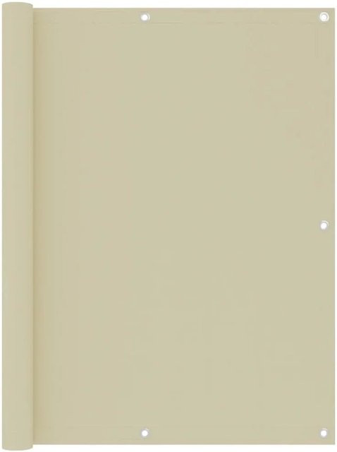 vidaXL Balkon-Sichtschutz aus Oxford-Gewebe in Creme, Höhe: 120 cm, Breite: 600 cm - Bild 1