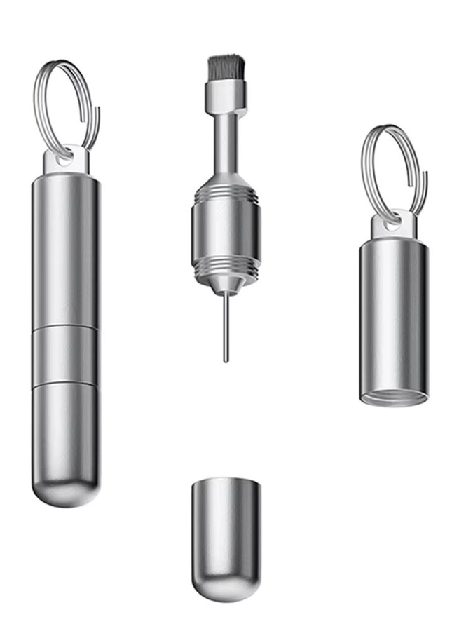 NNBILI 2-in-1 SIM-Karten-Pin-Entferner und Reinigungsset für Kopfhörer in Silber - Bild 6