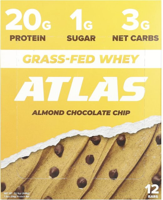 Atlas Bar Molkenproteinriegel Mandel-Schokoladenstückchen 12 x 54 g - Bild 1