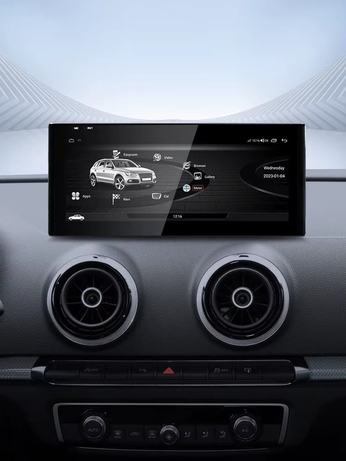 STWEI Android 13 Carplay Multimedia Video Player mit GPS Navigation für Audi A3 (Baujahre 2013-2018), 10,25 Zoll, Schwarz - Bild 5
