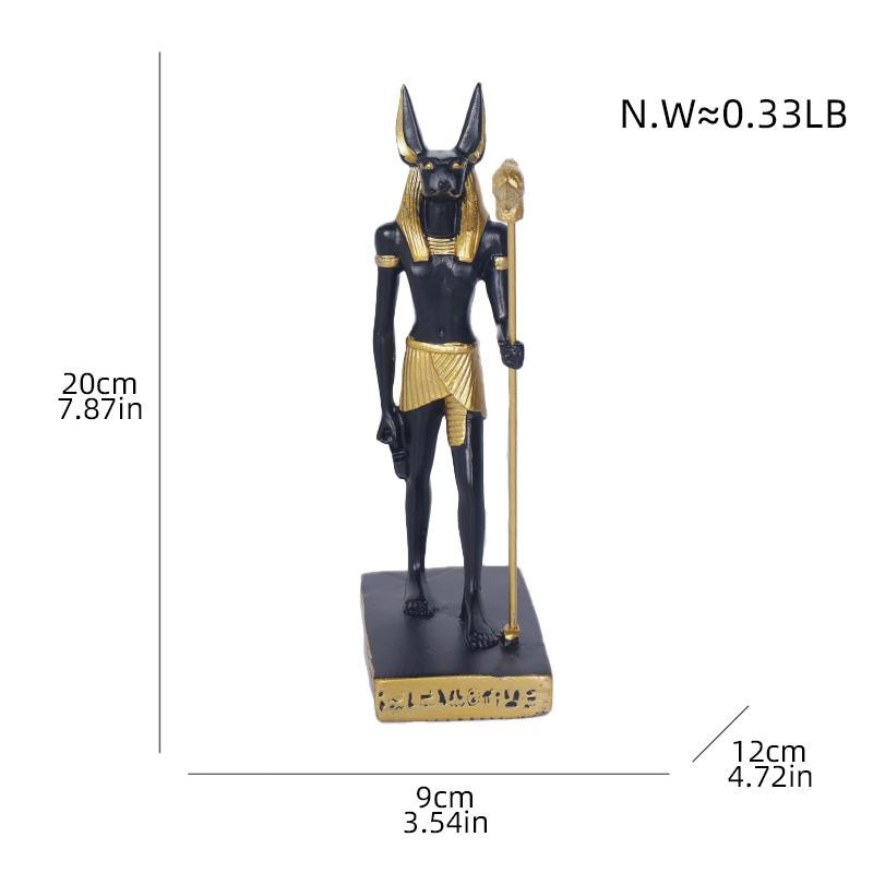 Anubis Statue aus Kunstharz von Simplistic Living Home in Schwarz und Gold zur Dekoration für dein Zuhause - Bild 4