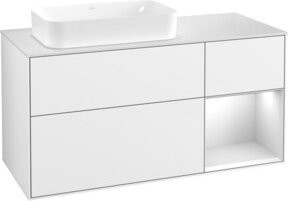 V&B Waschtischunterschrank Finion in Weiß lackiert, B/T: 120 x 60 cm - Bild 1