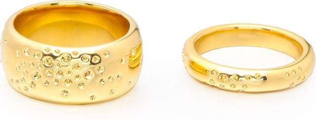 VAROLE Ringe, Messing, Gold, Zirkonia, Unisex - Bild 1