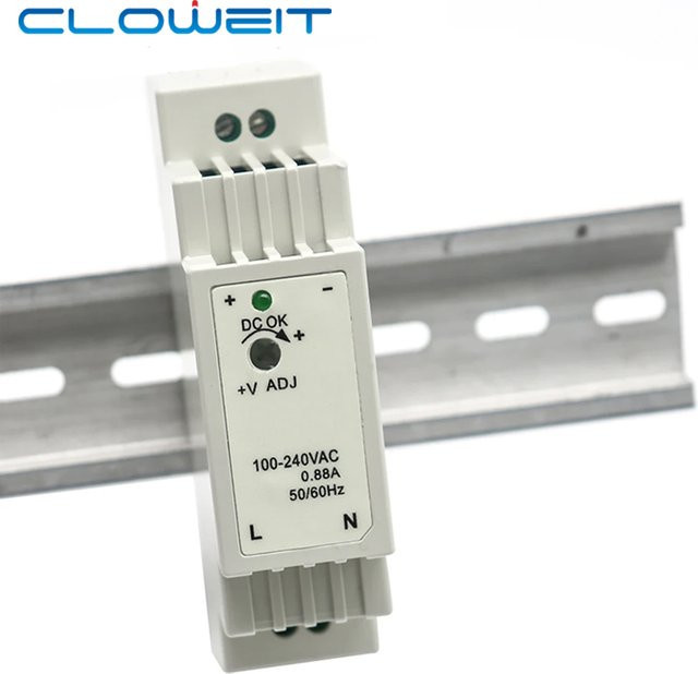 Cloweit Schaltnetzteil DR-15 Schienentyp Transformator 15W in Weiß - Bild 1