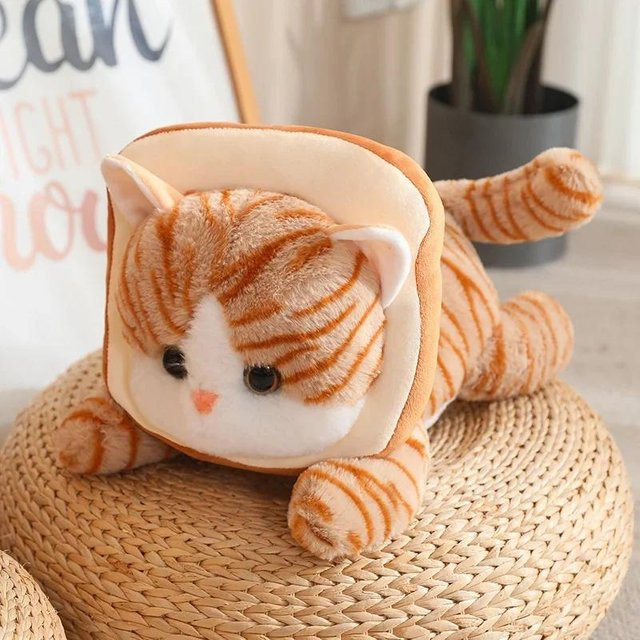 Yiran toy Kawaii Katze Toast Blume Brot Taiyaki Löwe Plüschtier, 30cm - Bild 1
