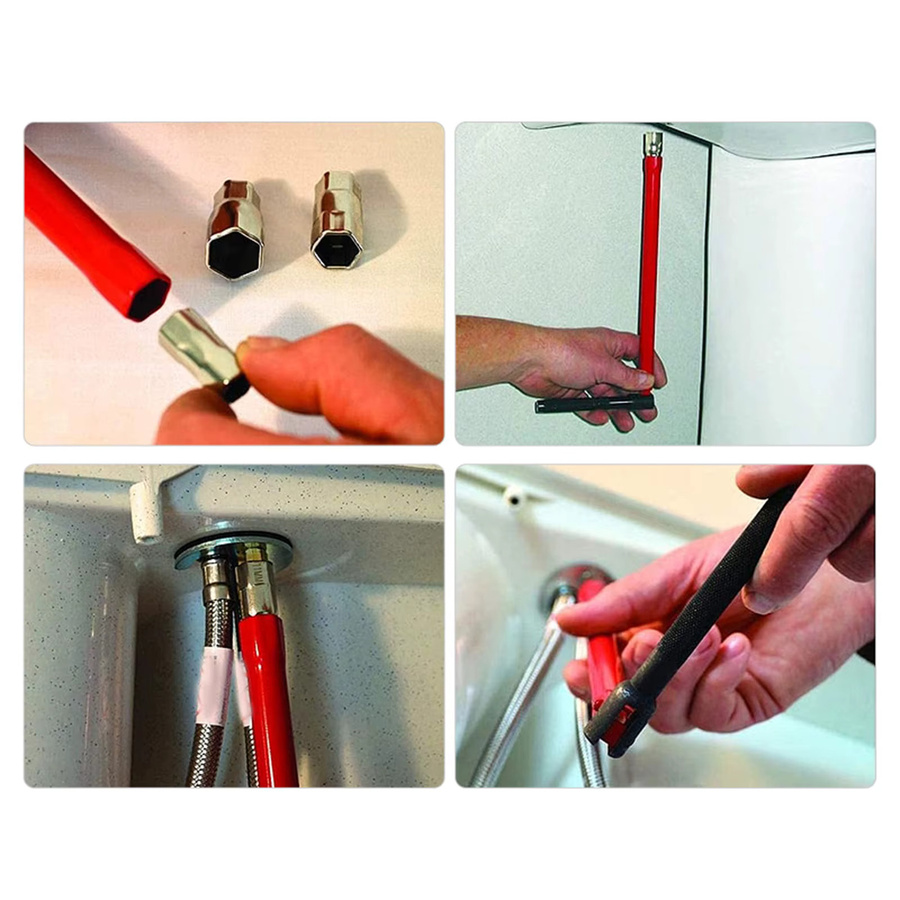 Homyl Waschbecken Steckschlüssel Set für die Wasserhahn-Installation im Bad, 8-12/14mm Klempner Werkzeug-Kit - Bild 2