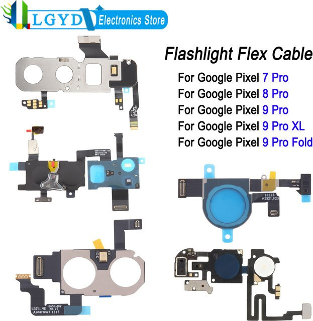 Ersatz-Flexkabel für die Blitzleuchte passend für Google Pixel 9 Pro Fold, Pixel 9 Pro XL, Pixel 9 Pro, Pixel 8 Pro und Pixel 7 Pro in Schwarz - Bild 1